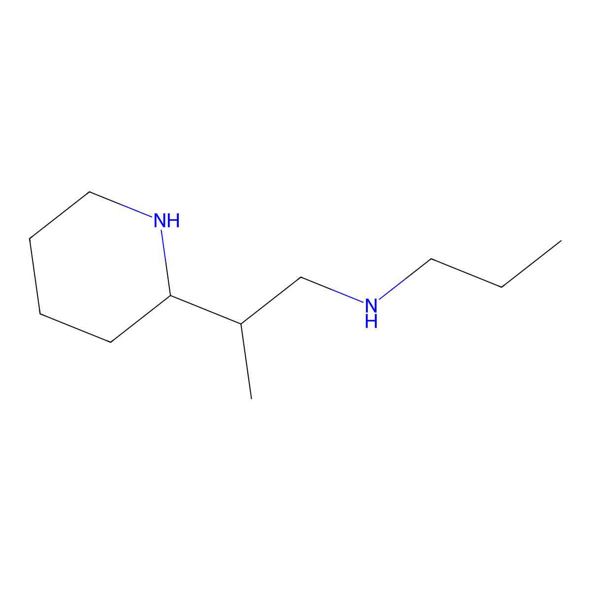 [2-(Piperidin-2-yl)propyl](propyl)amine molecular structure, CAS 2059993-45-0