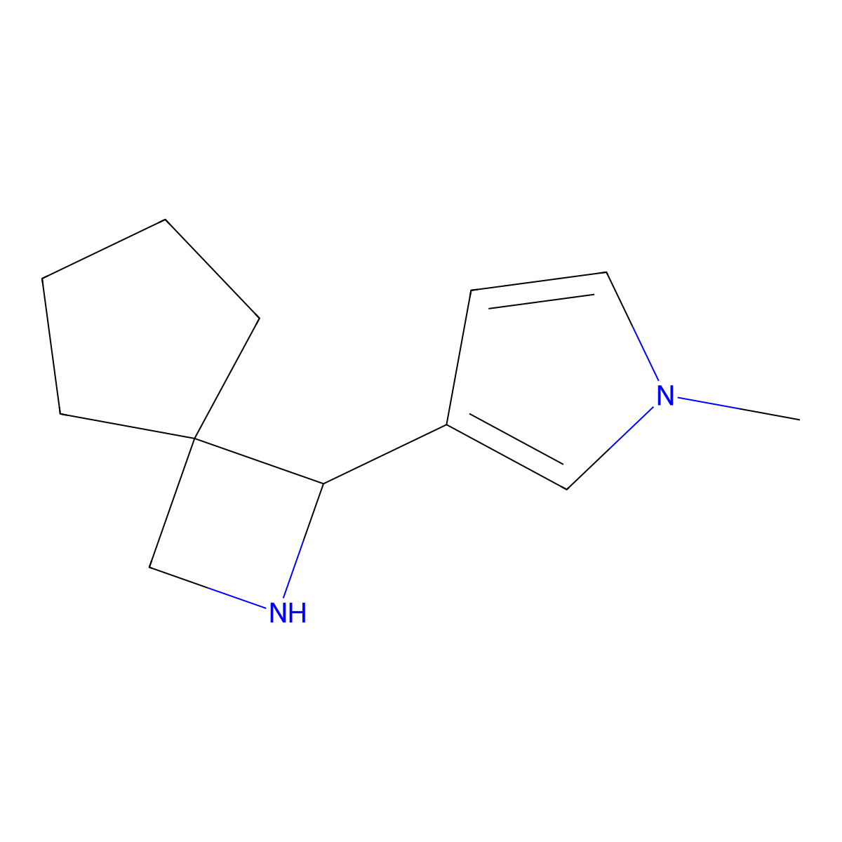 1-(1-Methyl-1H-pyrrol-3-yl)-2-azaspiro[3.4]octane molecular structure, CAS 2059993-49-4
