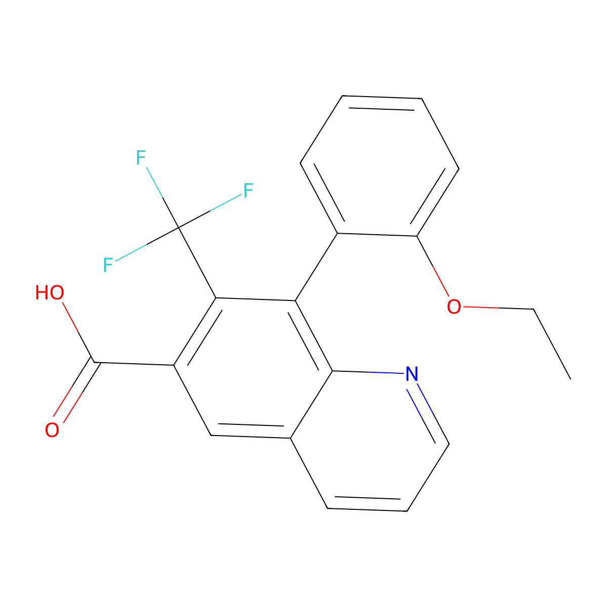 8-(2-Ethoxyphenyl)-7-(trifluoromethyl)quinoline-6-carboxylic acid molecular structure, CAS 2059993-57-4