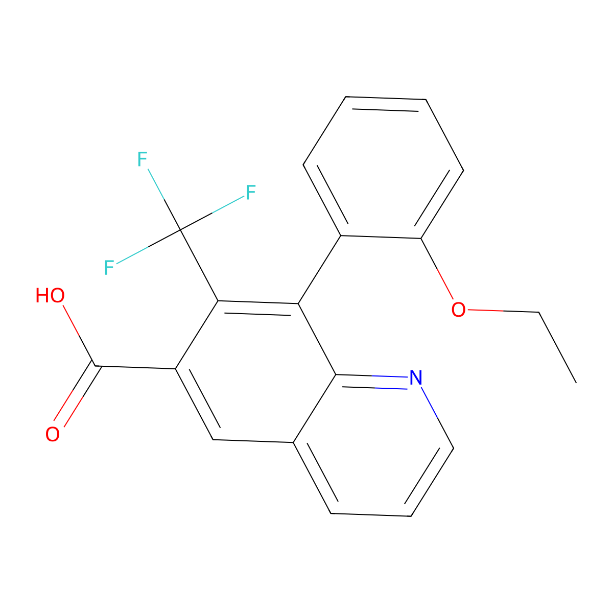 8-(2-Ethoxyphenyl)-7-(trifluoromethyl)quinoline-6-carboxylic acid molecular structure, CAS 2059993-57-4