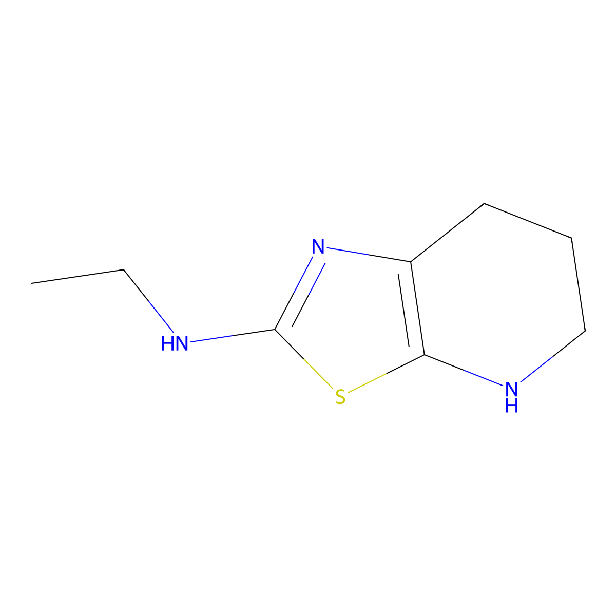 N-Ethyl-4H,5H,6H,7H-[1,3]thiazolo[5,4-b]pyridin-2-amine molecular structure, CAS 2059993-58-5