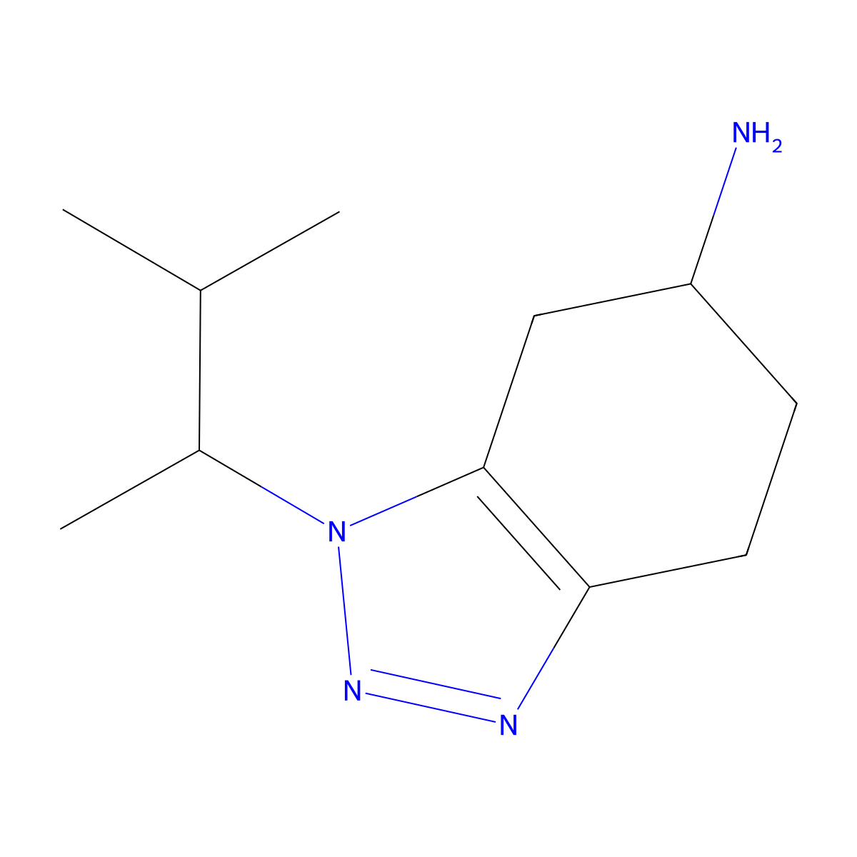 1-(3-Methylbutan-2-yl)-4,5,6,7-tetrahydro-1H-1,2,3-benzotriazol-6-amine molecular structure, CAS 2059993-59-6