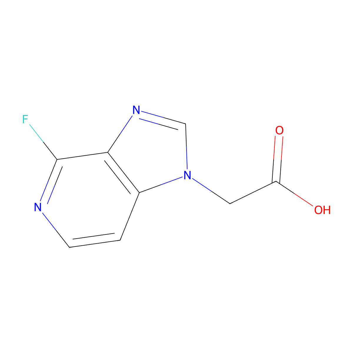 2-{4-fluoro-1H-imidazo[4,5-c]pyridin-1-yl}acetic acid molecular structure, CAS 2059993-62-1