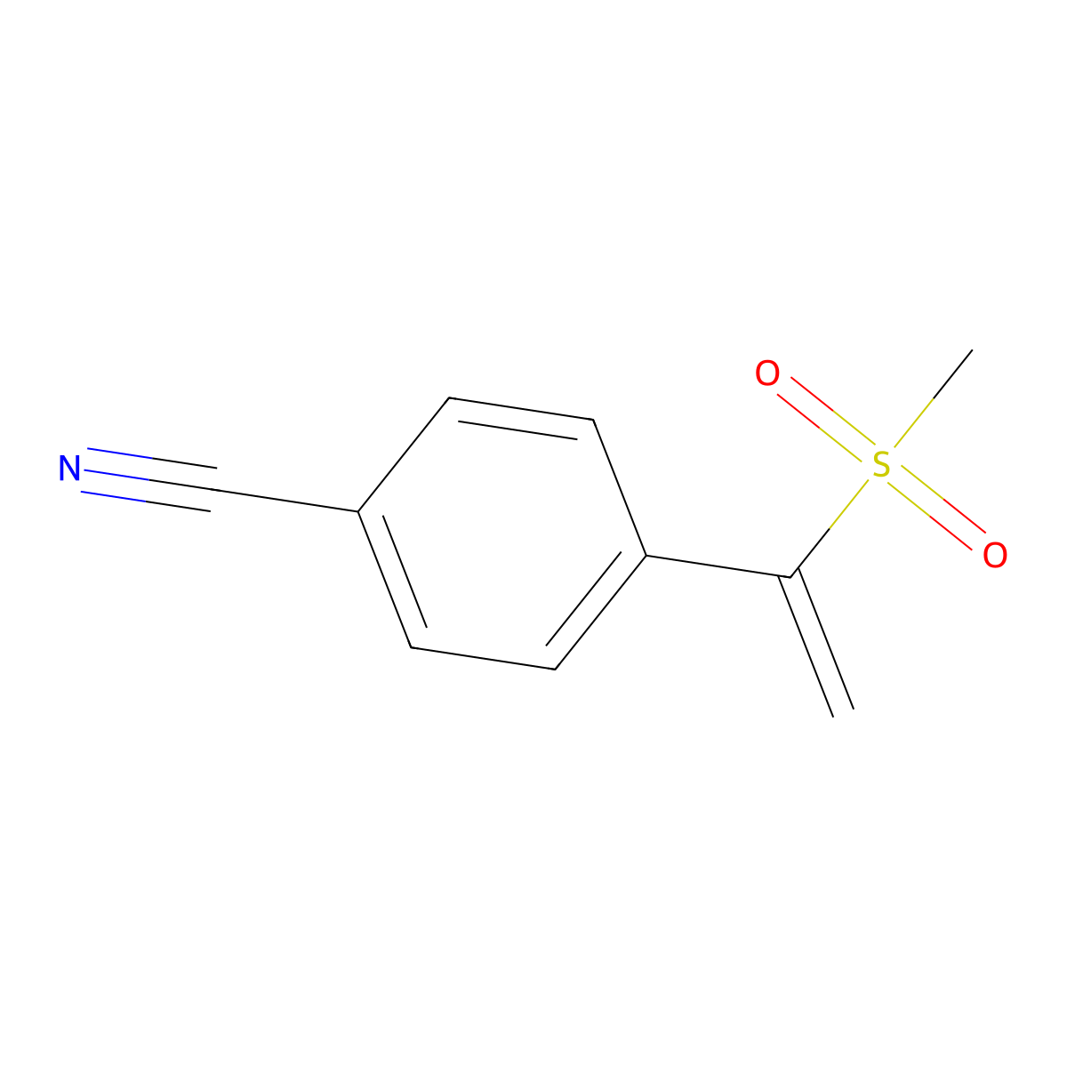 4-(1-Methanesulfonylethenyl)benzonitrile molecular structure, CAS 2059993-64-3