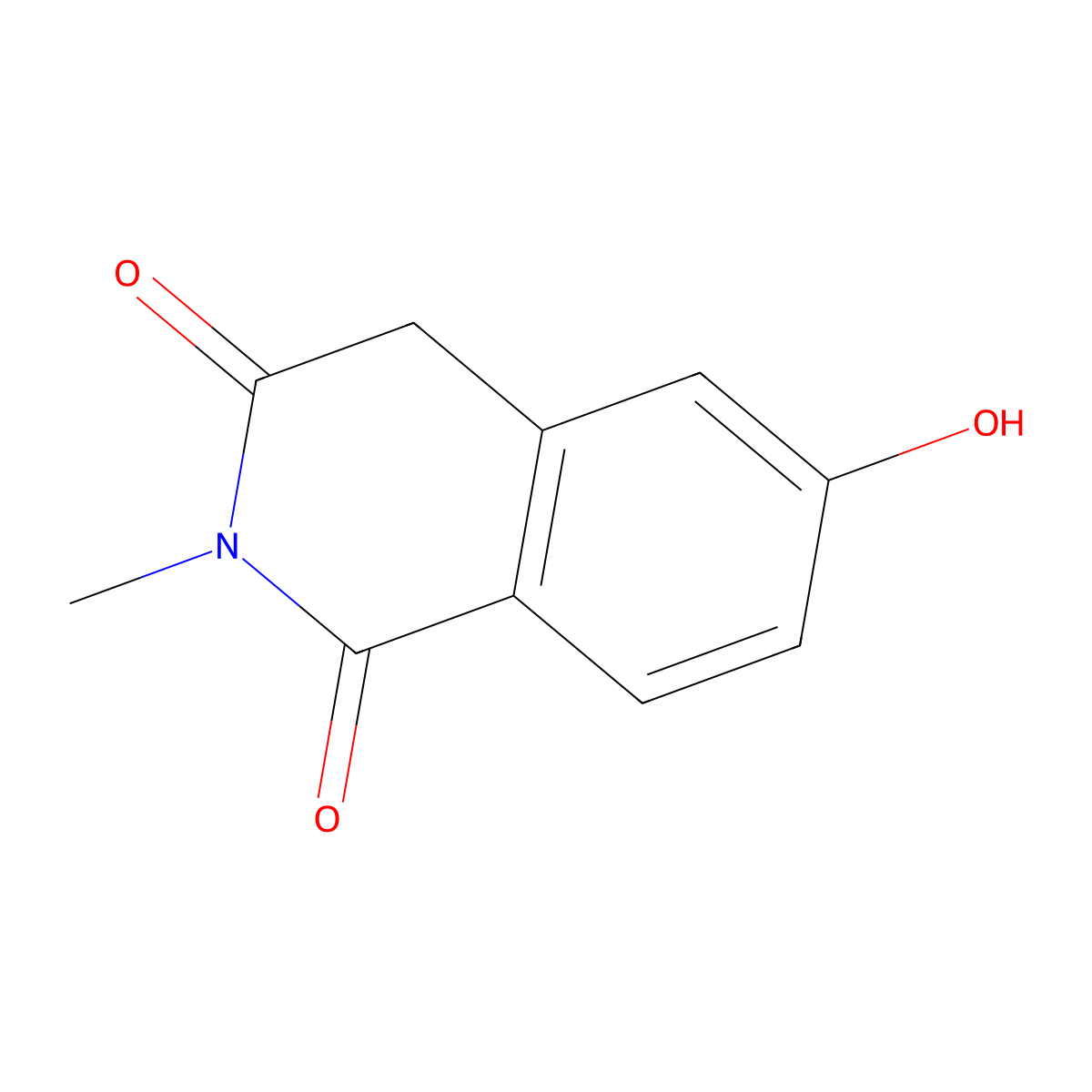 6-Hydroxy-2-methyl-1,2,3,4-tetrahydroisoquinoline-1,3-dione molecular structure, CAS 2059993-68-7