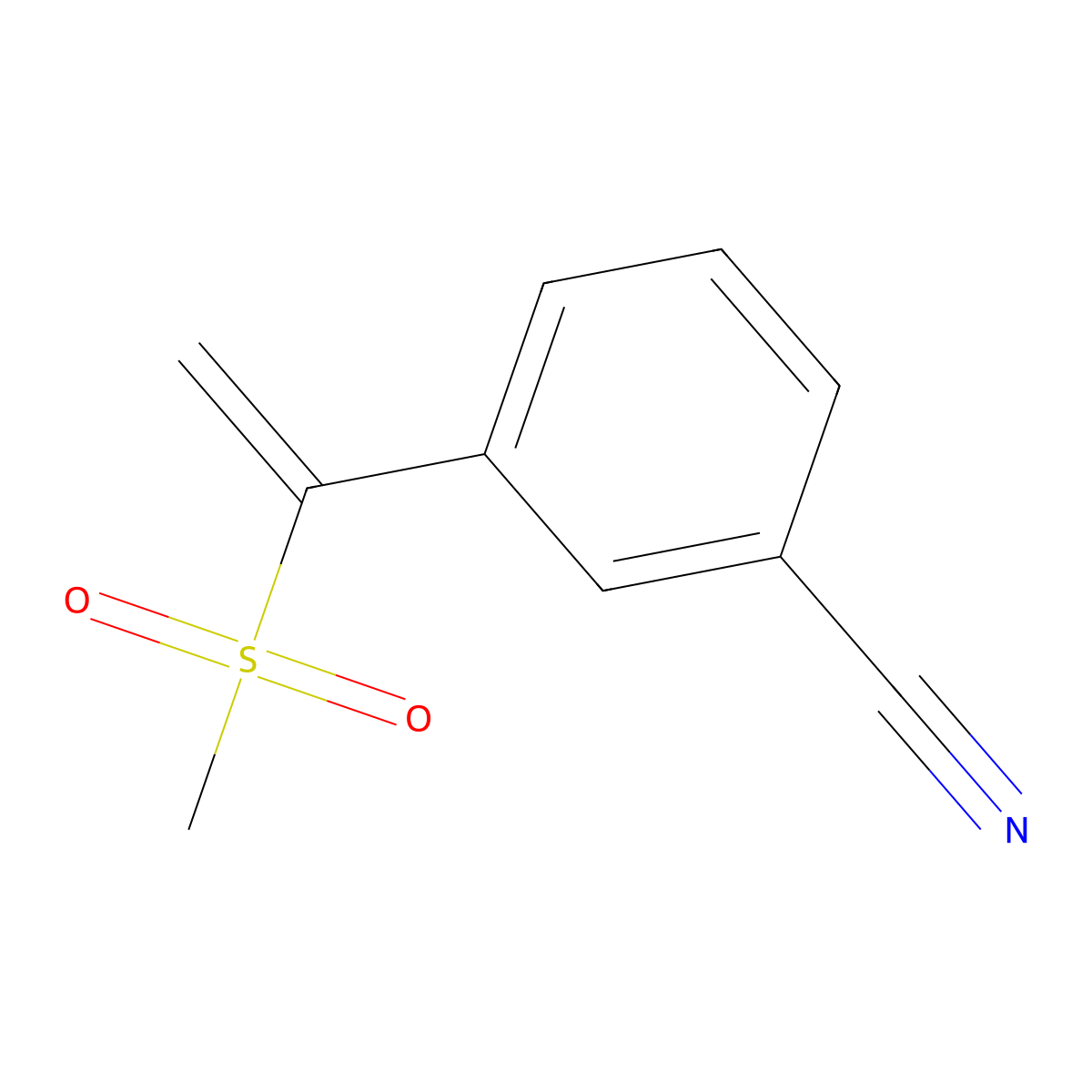 3-(1-Methanesulfonylethenyl)benzonitrile molecular structure, CAS 2059993-69-8