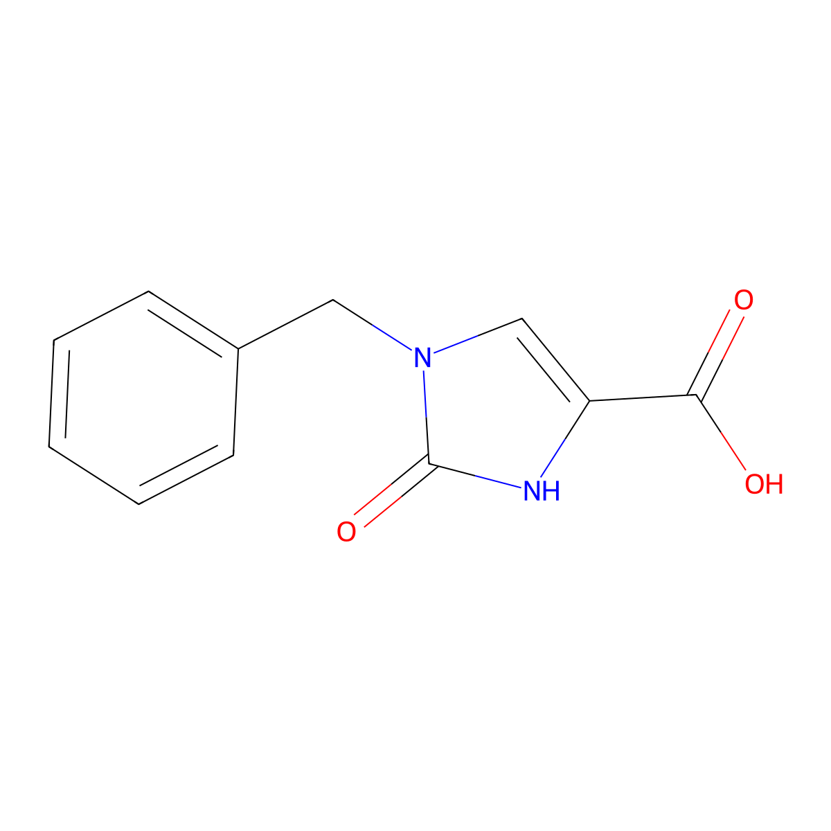 1-Benzyl-2-oxo-2,3-dihydro-1H-imidazole-4-carboxylic acid molecular structure, CAS 2059993-74-5