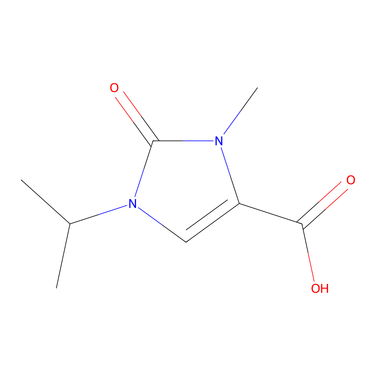 3-Methyl-2-oxo-1-(propan-2-yl)-2,3-dihydro-1H-imidazole-4-carboxylic acid molecular structure, CAS 2059993-77-8