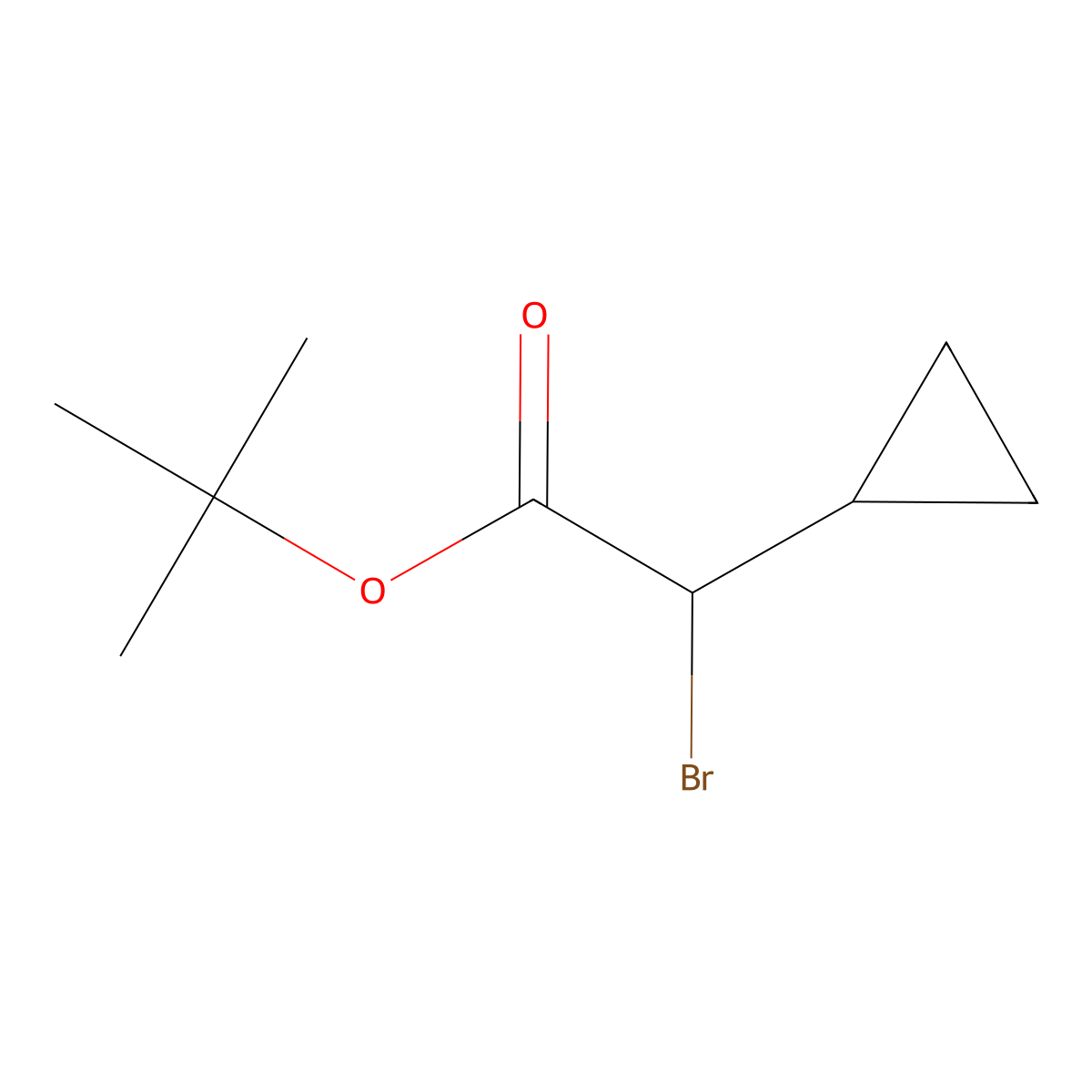 Tert-butyl 2-bromo-2-cyclopropylacetate molecular structure, CAS 2059993-81-4