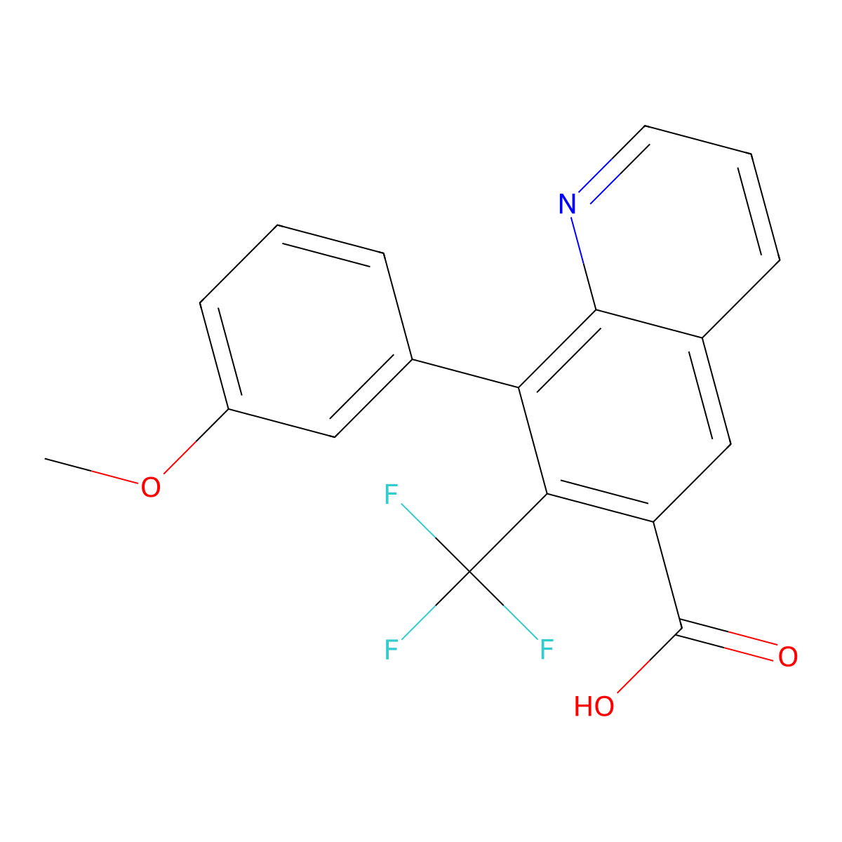 8-(3-Methoxyphenyl)-7-(trifluoromethyl)quinoline-6-carboxylic acid molecular structure, CAS 2059993-85-8