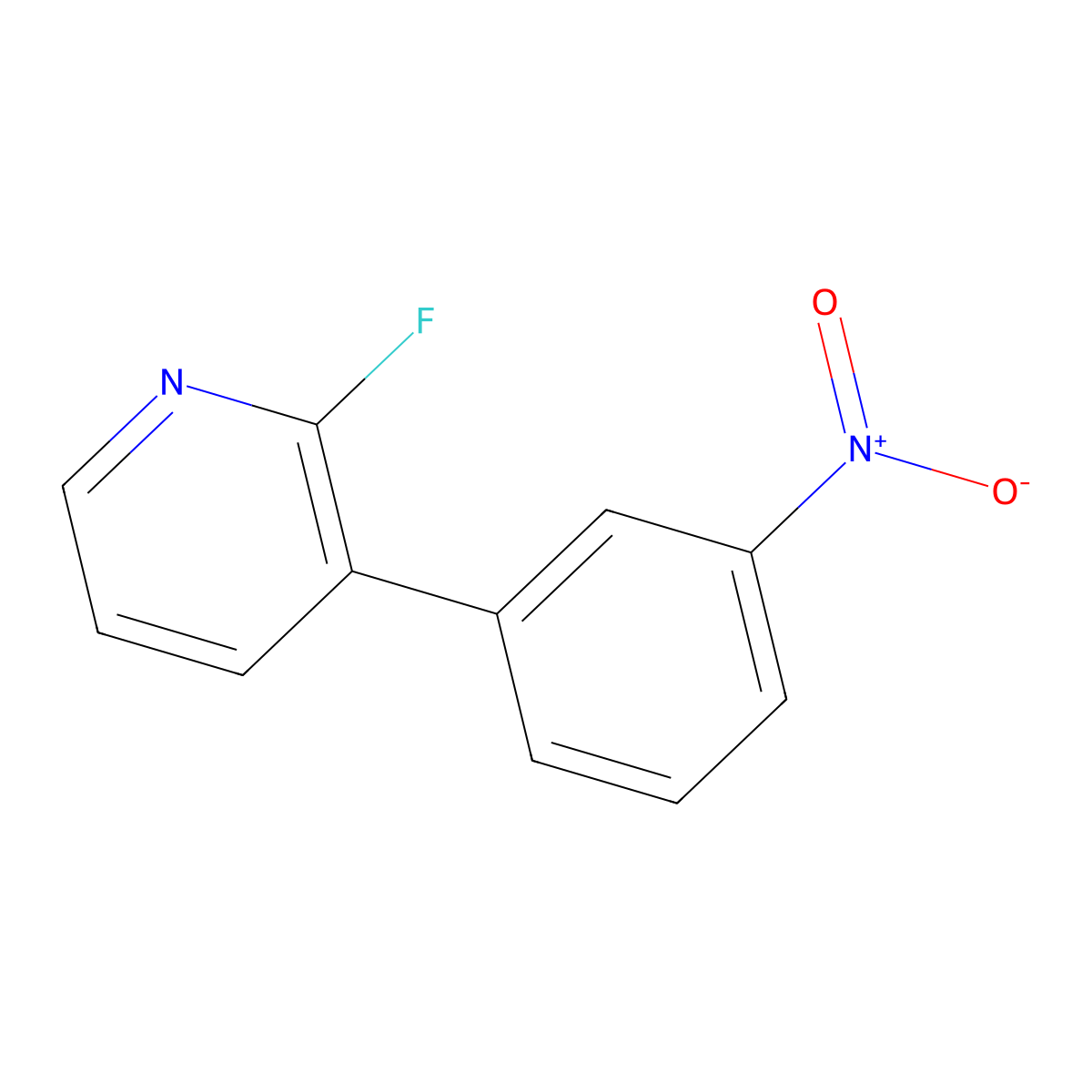 2-Fluoro-3-(3-nitrophenyl)pyridine molecular structure, CAS 2059993-91-6