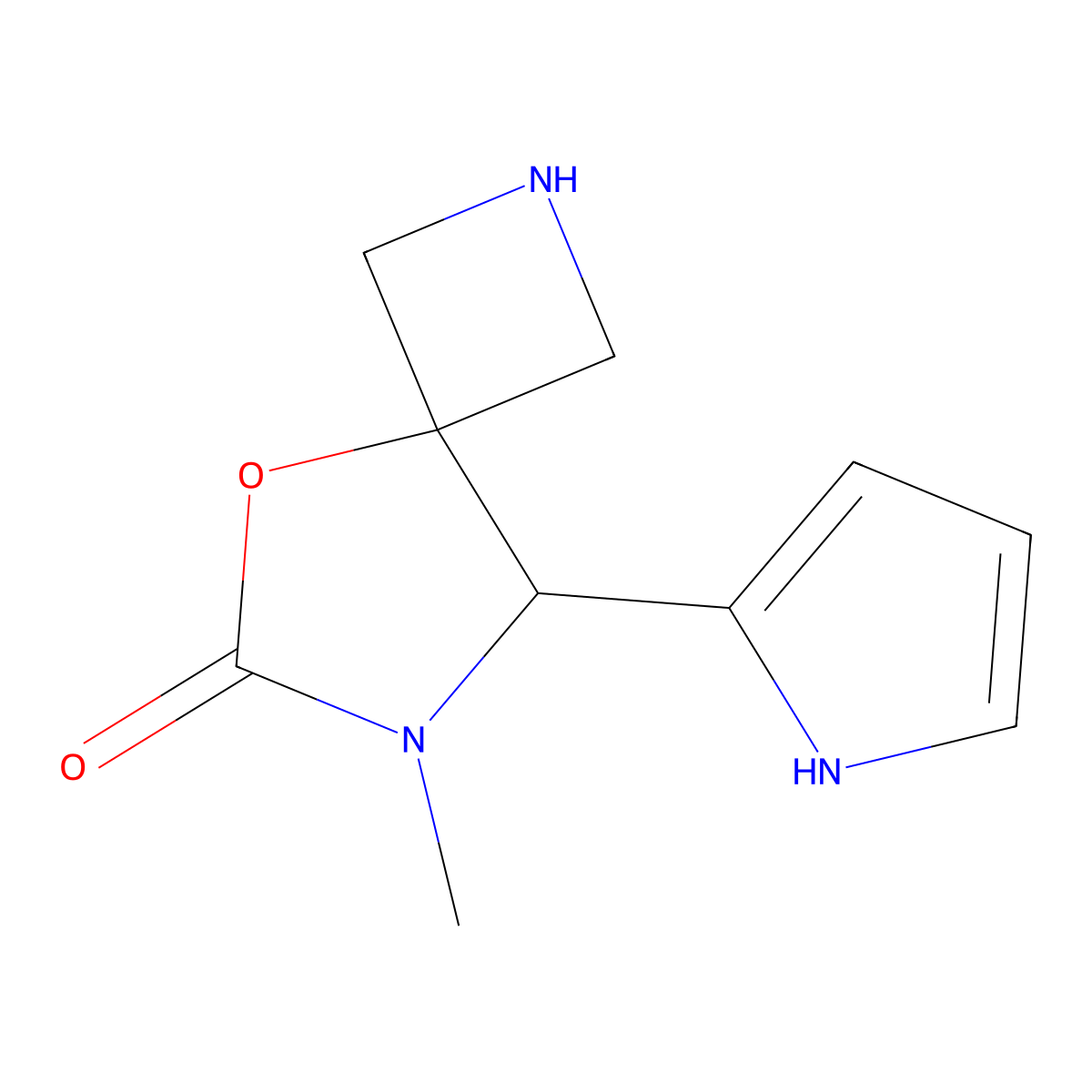 7-Methyl-8-(1H-pyrrol-2-yl)-5-oxa-2,7-diazaspiro[3.4]octan-6-one molecular structure, CAS 2059993-93-8