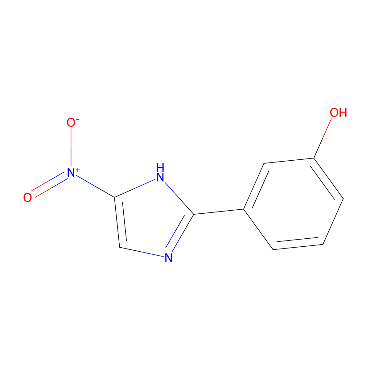 3-(4-Nitro-1H-imidazol-2-yl)phenol molecular structure, CAS 2059993-94-9