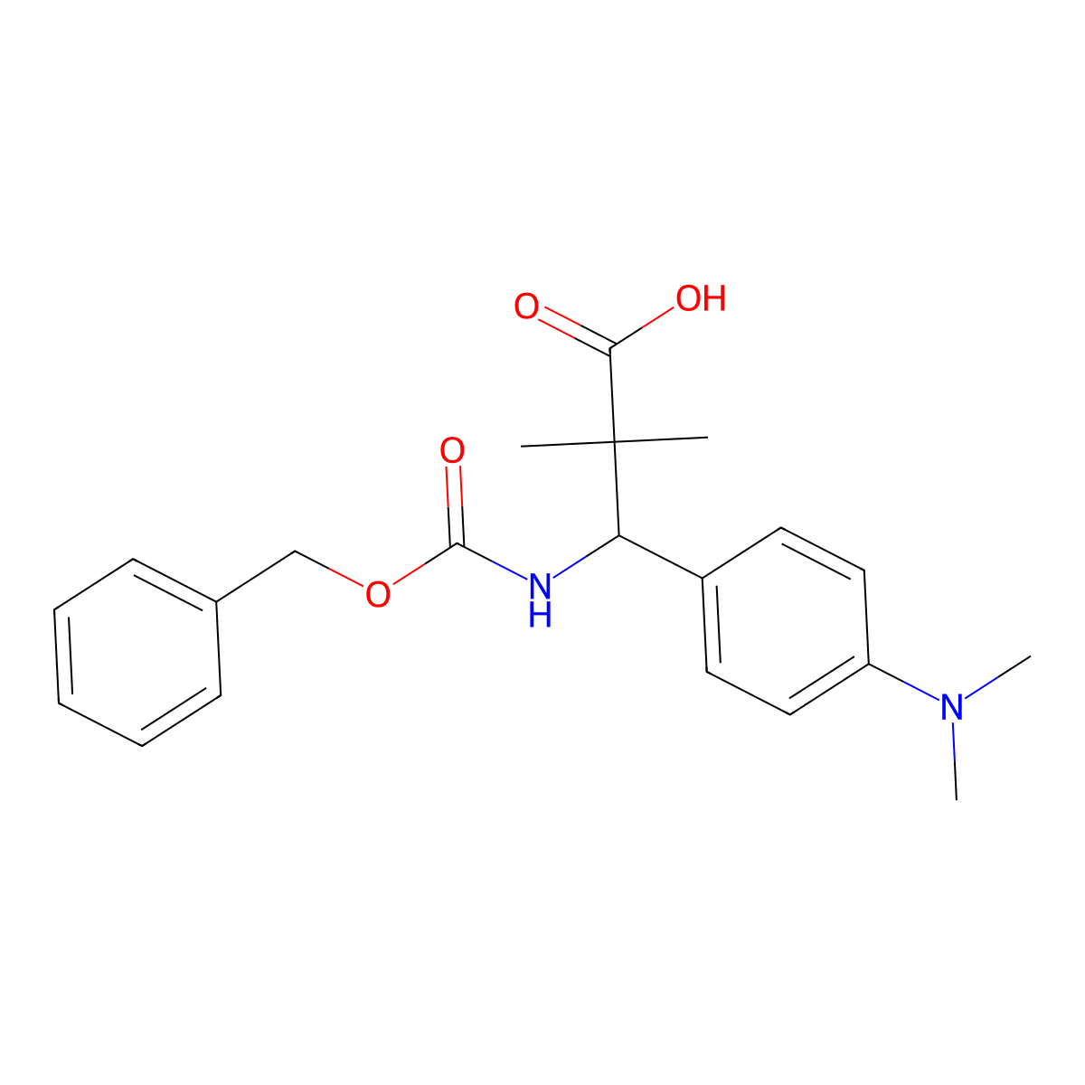 3-{[(Benzyloxy)carbonyl]amino}-3-[4-(dimethylamino)phenyl]-2,2-dimethylpropanoic acid molecular structure, CAS 2059994-00-0