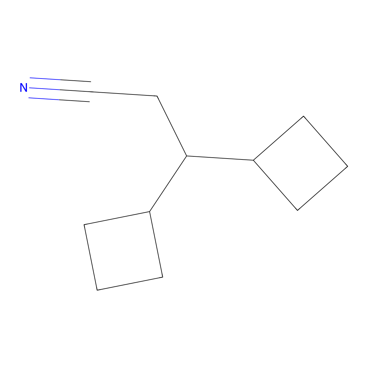 3,3-Dicyclobutylpropanenitrile molecular structure, CAS 2059994-03-3