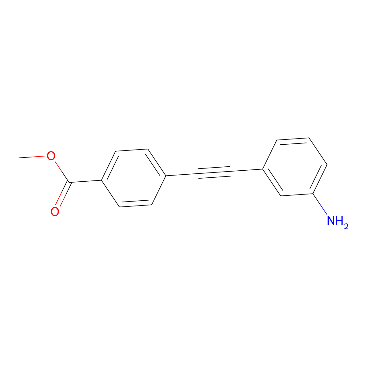 Methyl 4-[2-(3-aminophenyl)ethynyl]benzoate molecular structure, CAS 2059994-07-7