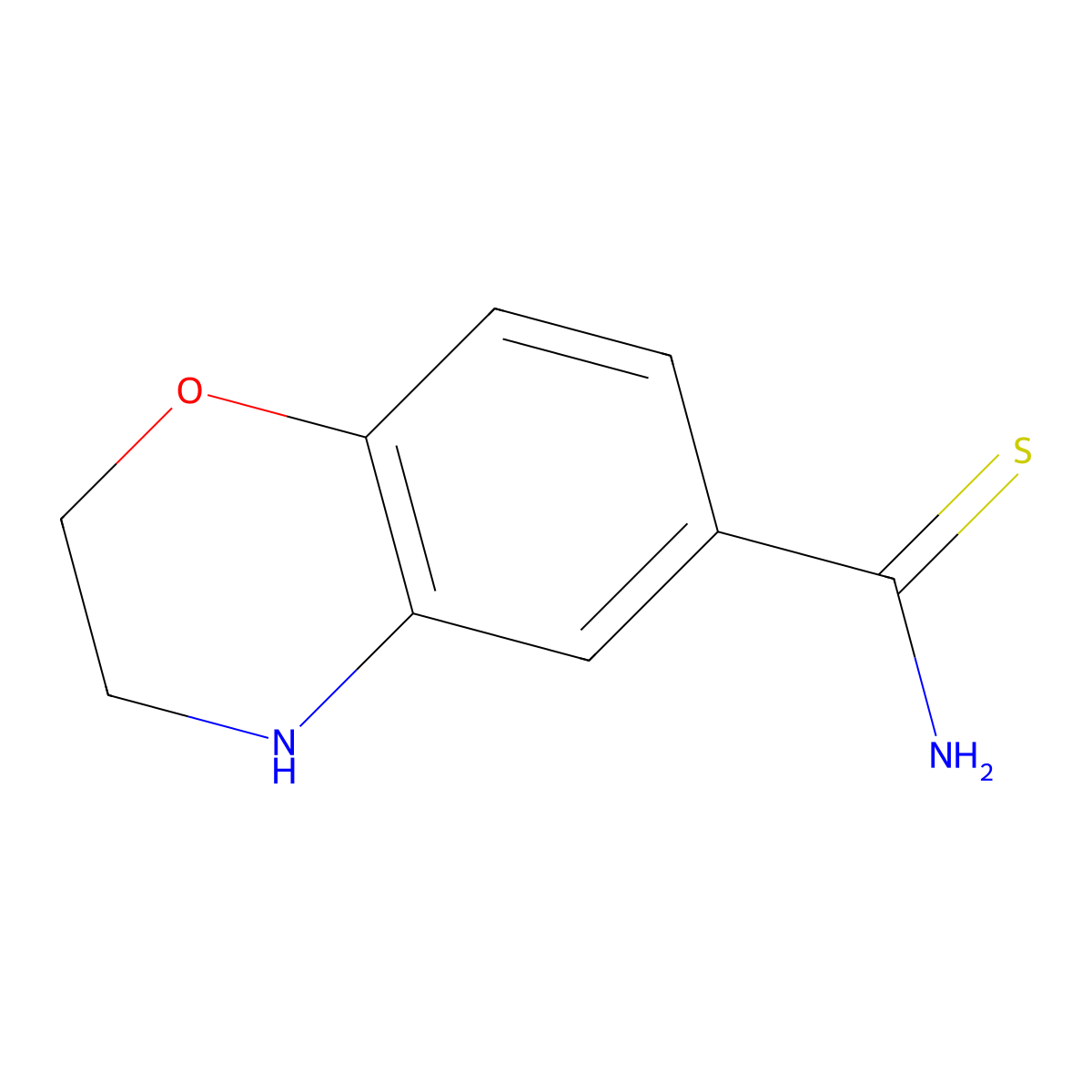 3,4-Dihydro-2H-1,4-benzoxazine-6-carbothioamide molecular structure, CAS 2059994-12-4