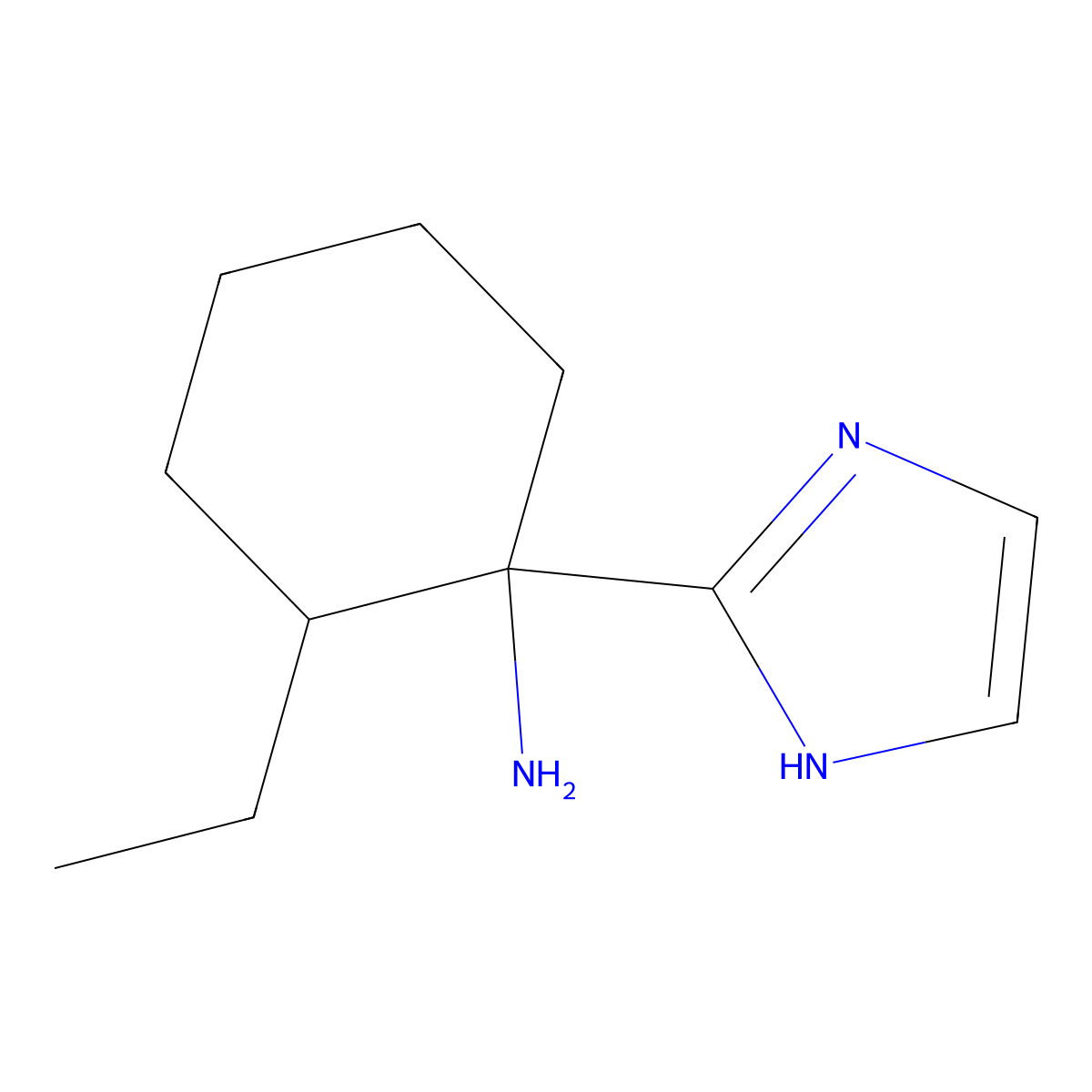 2-Ethyl-1-(1H-imidazol-2-yl)cyclohexan-1-amine molecular structure, CAS 2059994-21-5