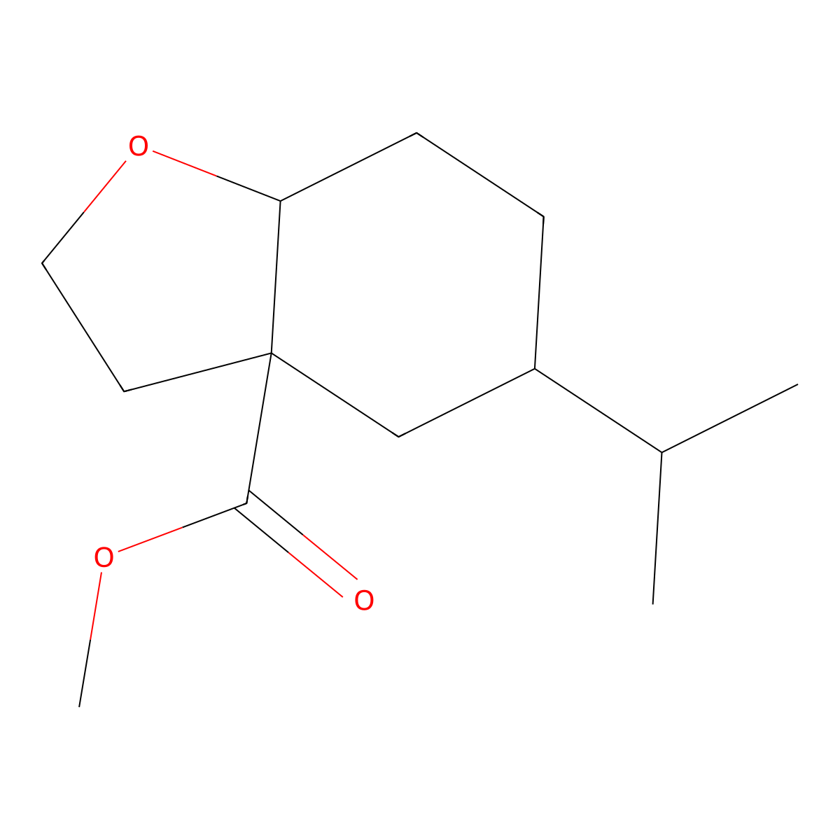 Methyl 5-(propan-2-yl)-octahydro-1-benzofuran-3a-carboxylate molecular structure, CAS 2059994-28-2