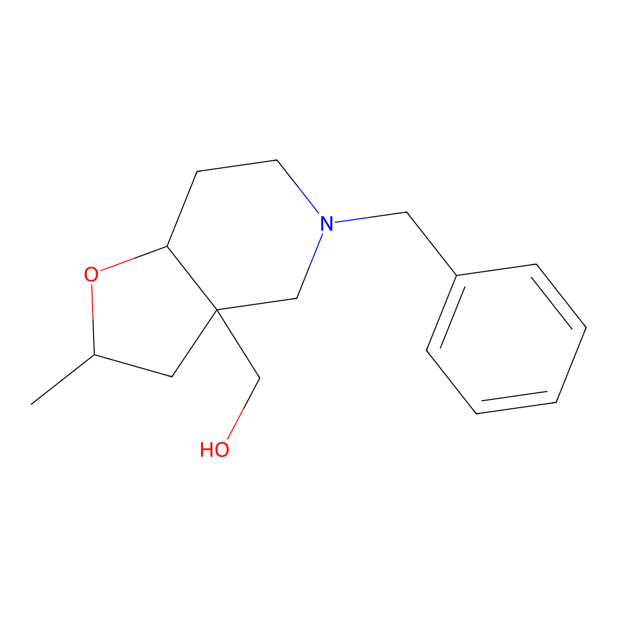 {5-Benzyl-2-methyl-octahydrofuro[3,2-c]pyridin-3a-yl}methanol molecular structure, CAS 2059994-45-3