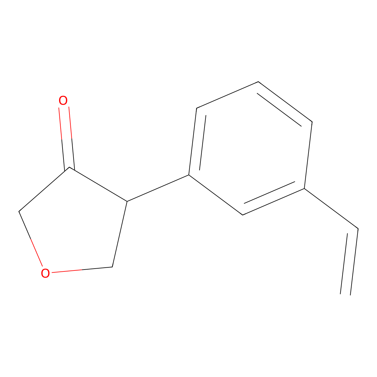 4-(3-Ethenylphenyl)oxolan-3-one molecular structure, CAS 2059994-54-4