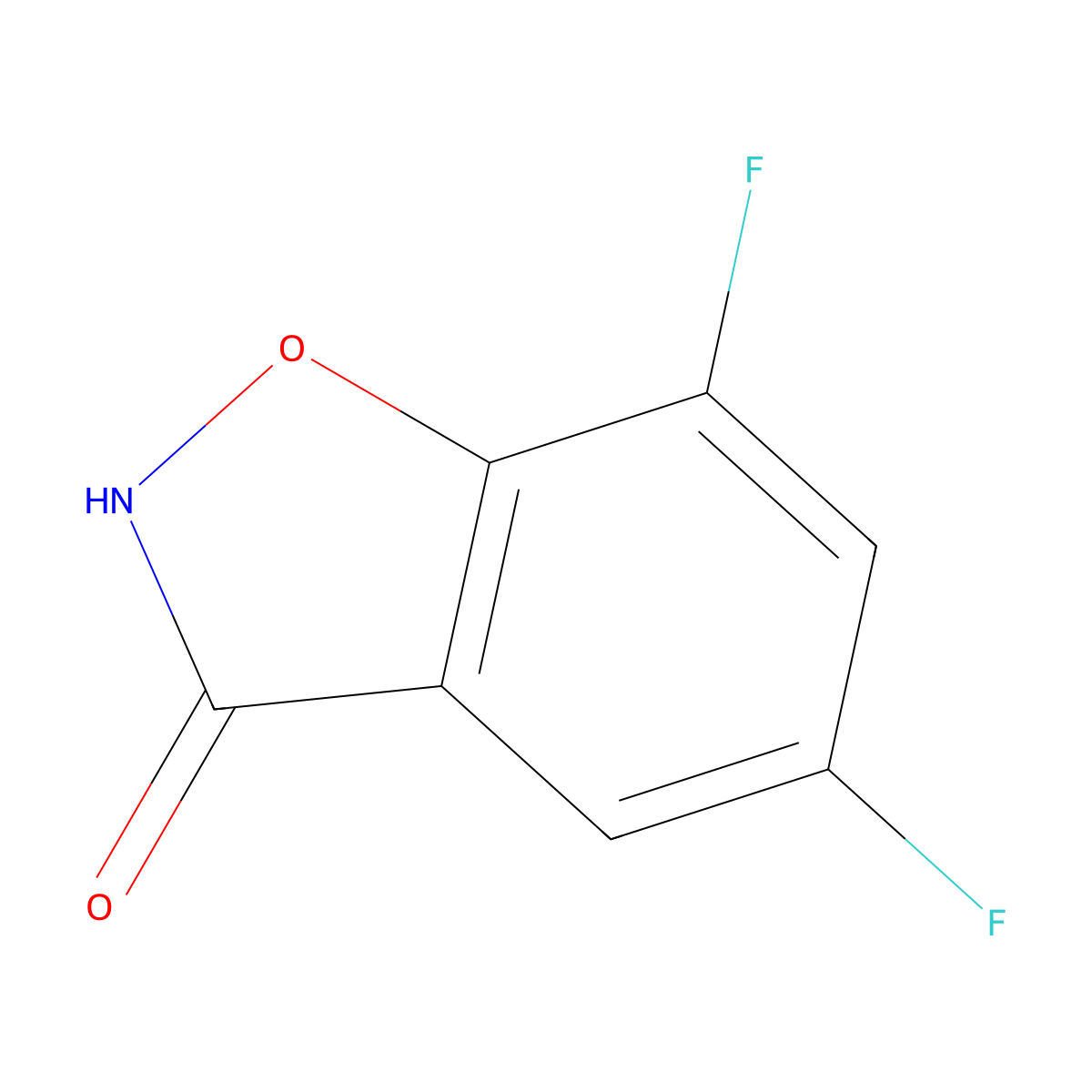 5,7-Difluoro-1,2-benzoxazol-3-ol molecular structure, CAS 2059994-56-6