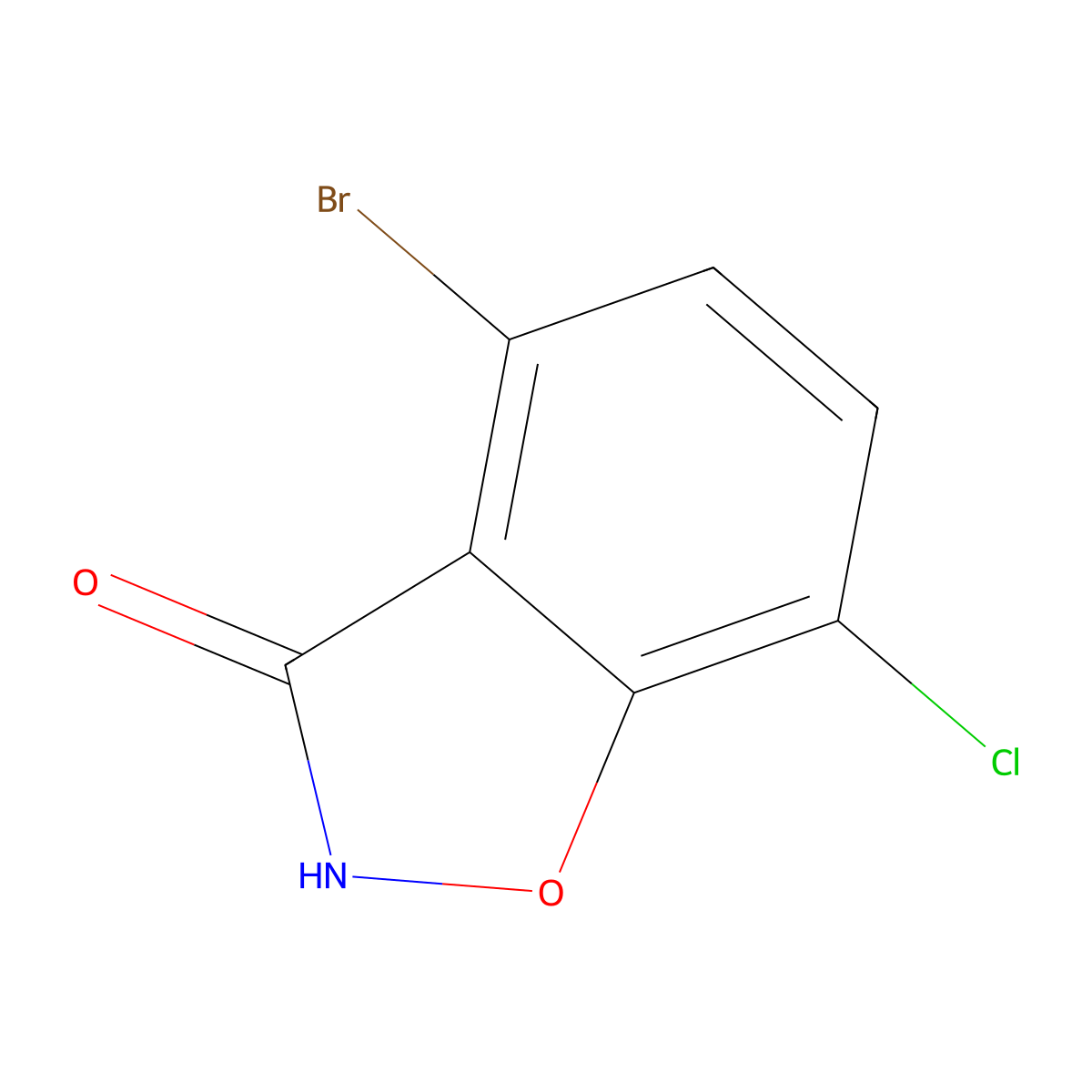 4-Bromo-7-chloro-1,2-benzoxazol-3-ol molecular structure, CAS 2059994-67-9