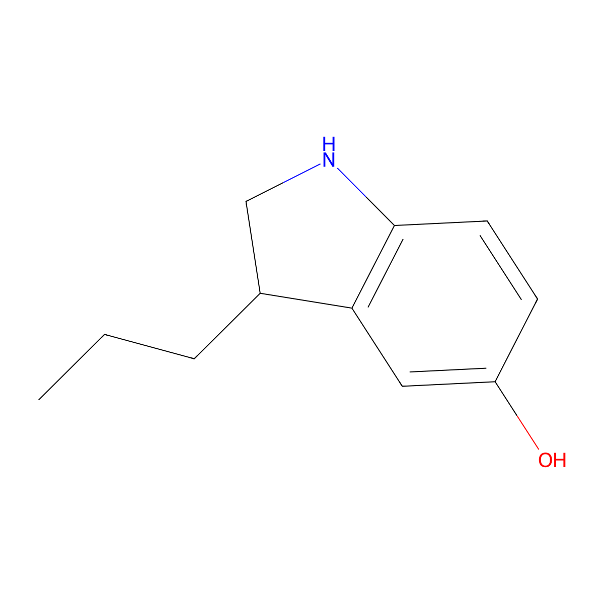 3-Propyl-2,3-dihydro-1H-indol-5-ol molecular structure, CAS 2059994-70-4