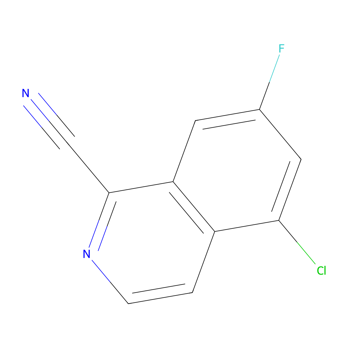 5-Chloro-7-fluoroisoquinoline-1-carbonitrile molecular structure, CAS 2059994-71-5