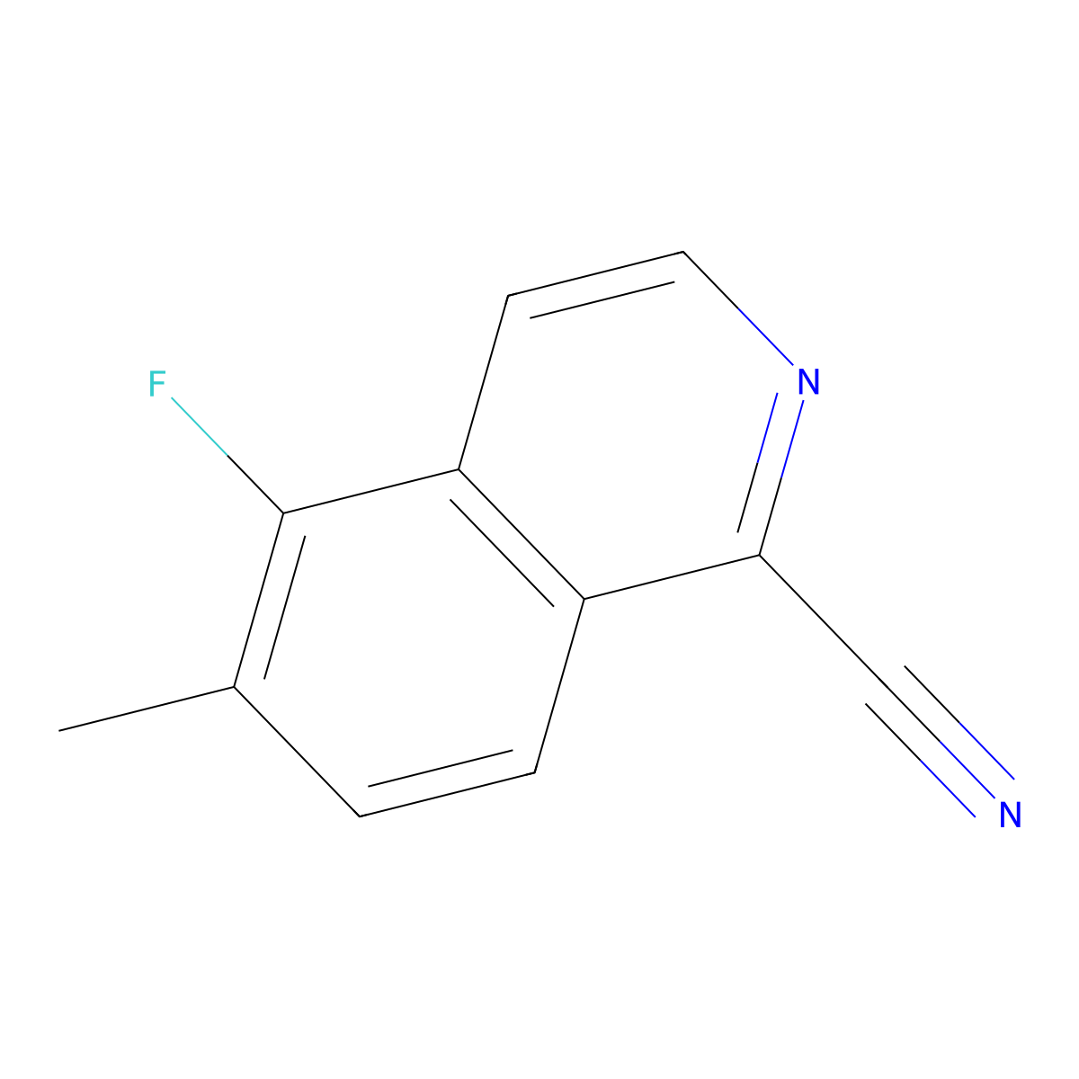5-Fluoro-6-methylisoquinoline-1-carbonitrile molecular structure, CAS 2059994-74-8