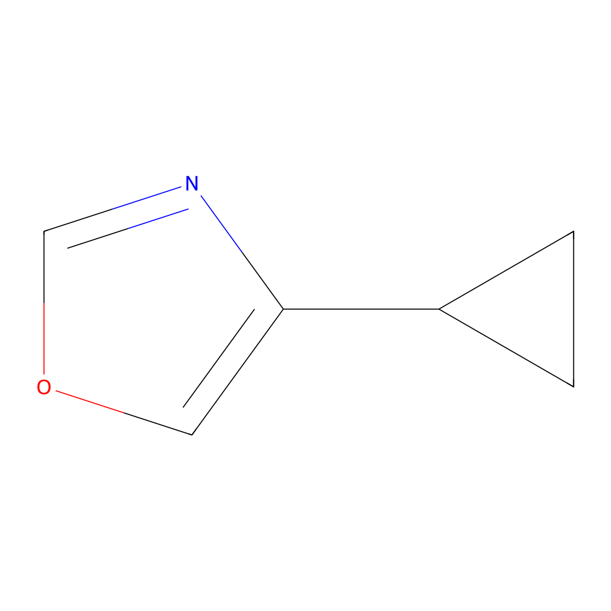 4-Cyclopropyl-1,3-oxazole molecular structure, CAS 2059994-75-9