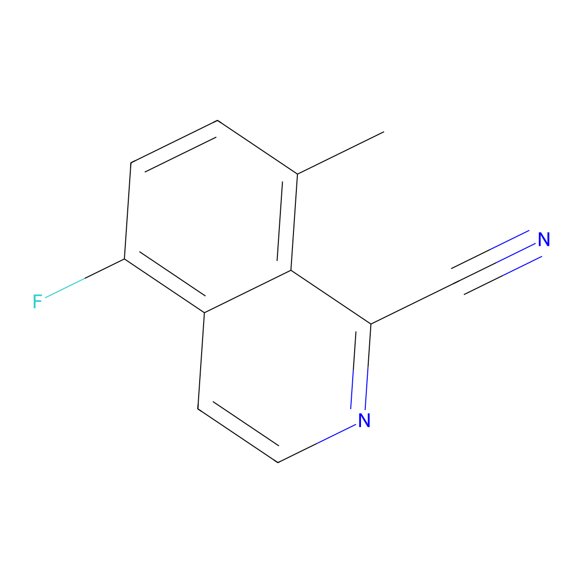 5-Fluoro-8-methylisoquinoline-1-carbonitrile molecular structure, CAS 2059994-80-6