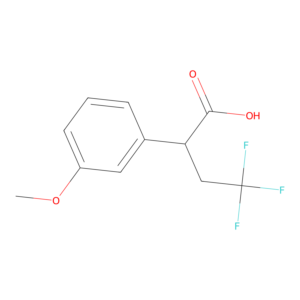 4,4,4-Trifluoro-2-(3-methoxyphenyl)butanoic acid molecular structure, CAS 2059994-81-7