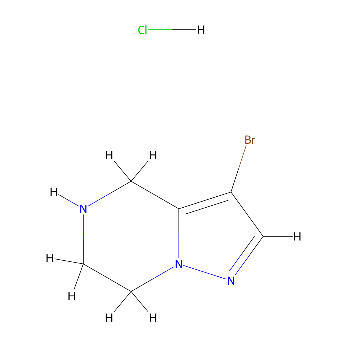 3-bromo-4H,5H,6H,7H-pyrazolo[1,5-a]pyrazine hydrochloride molecular structure, CAS 2059994-83-9