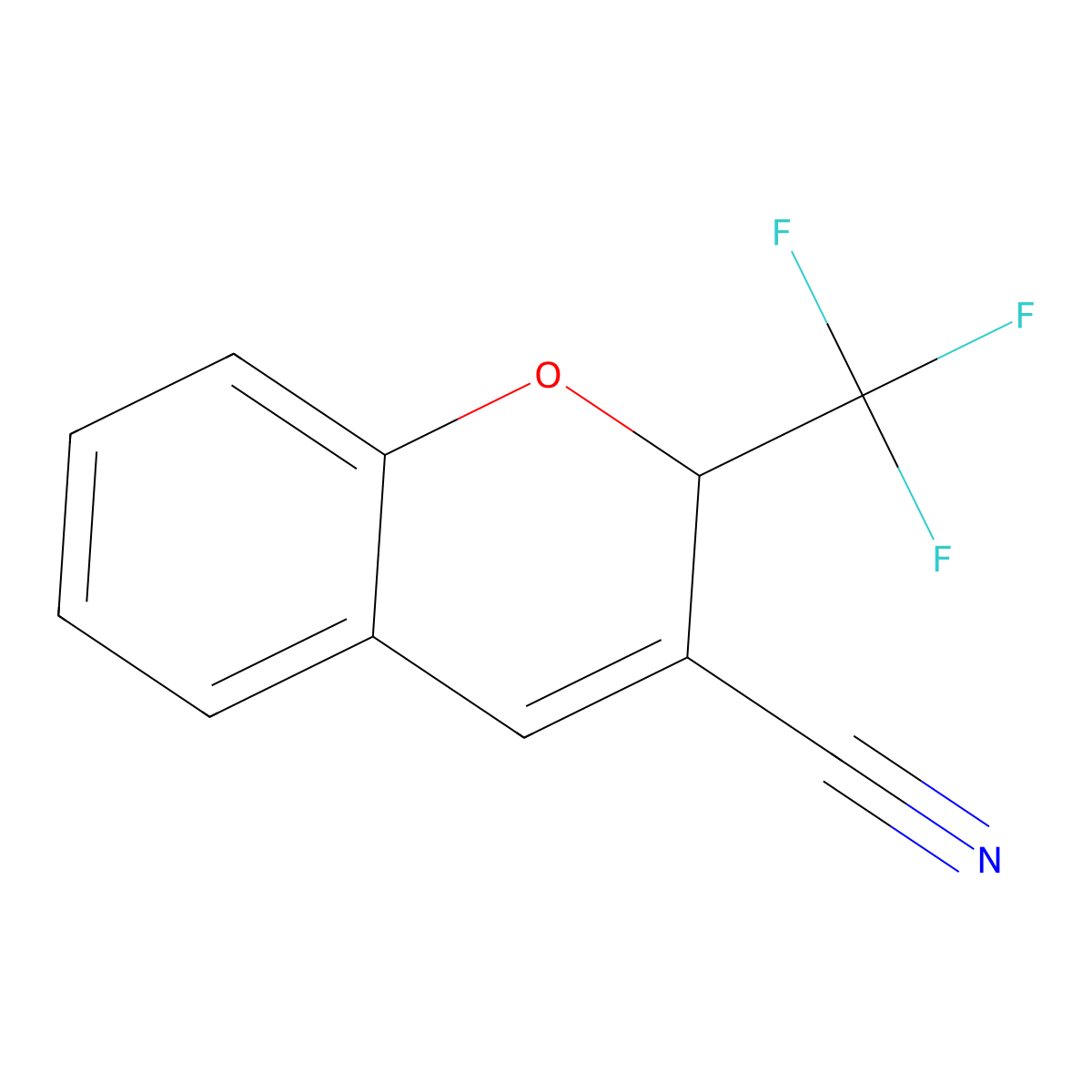 2-(Trifluoromethyl)-2H-chromene-3-carbonitrile molecular structure, CAS 2059994-85-1