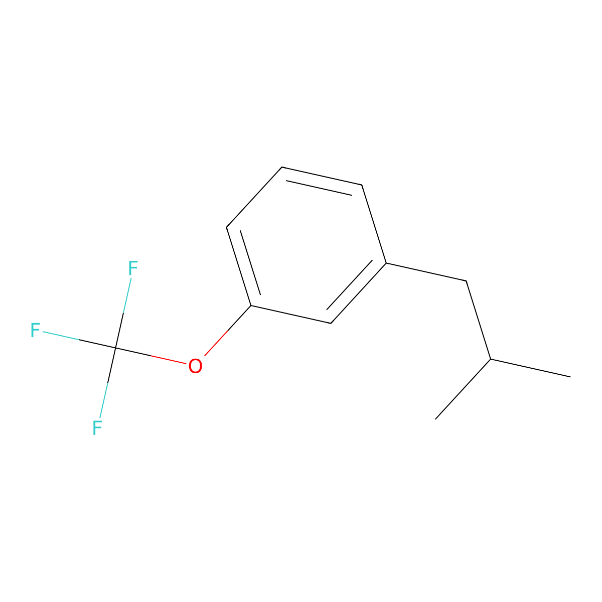 1-(2-Methylpropyl)-3-(trifluoromethoxy)benzene molecular structure, CAS 2059998-76-2