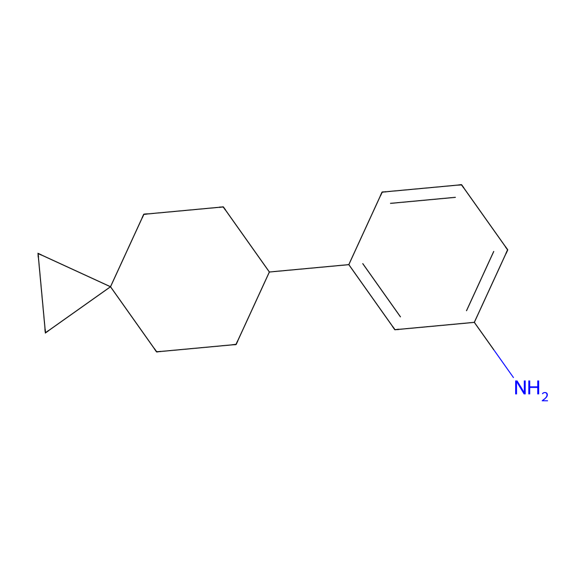 3-{Spiro[2.5]octan-6-yl}aniline molecular structure, CAS 2059998-78-4