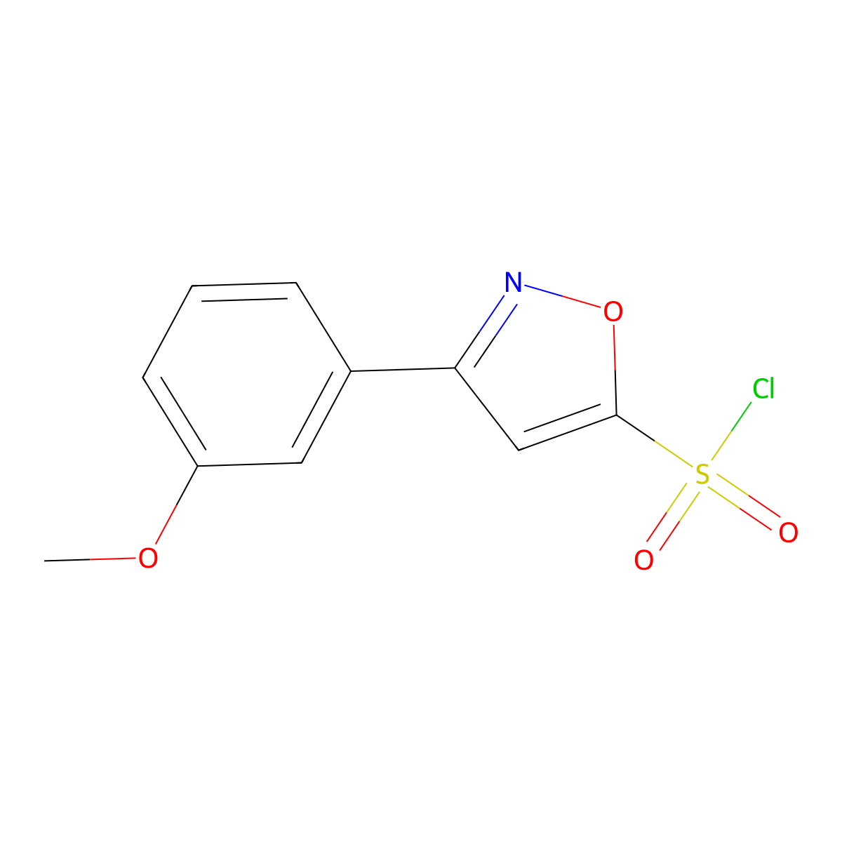 3-(3-Methoxyphenyl)-1,2-oxazole-5-sulfonyl chloride molecular structure, CAS 2059998-81-9