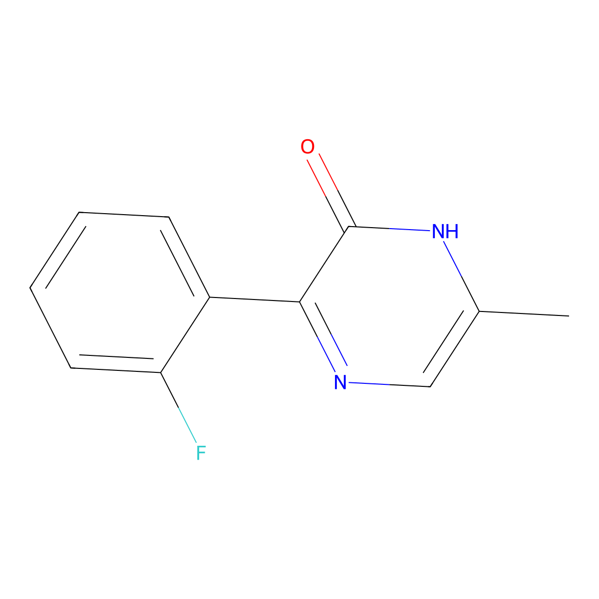 3-(2-Fluorophenyl)-6-methyl-1,2-dihydropyrazin-2-one molecular structure, CAS 2059998-83-1