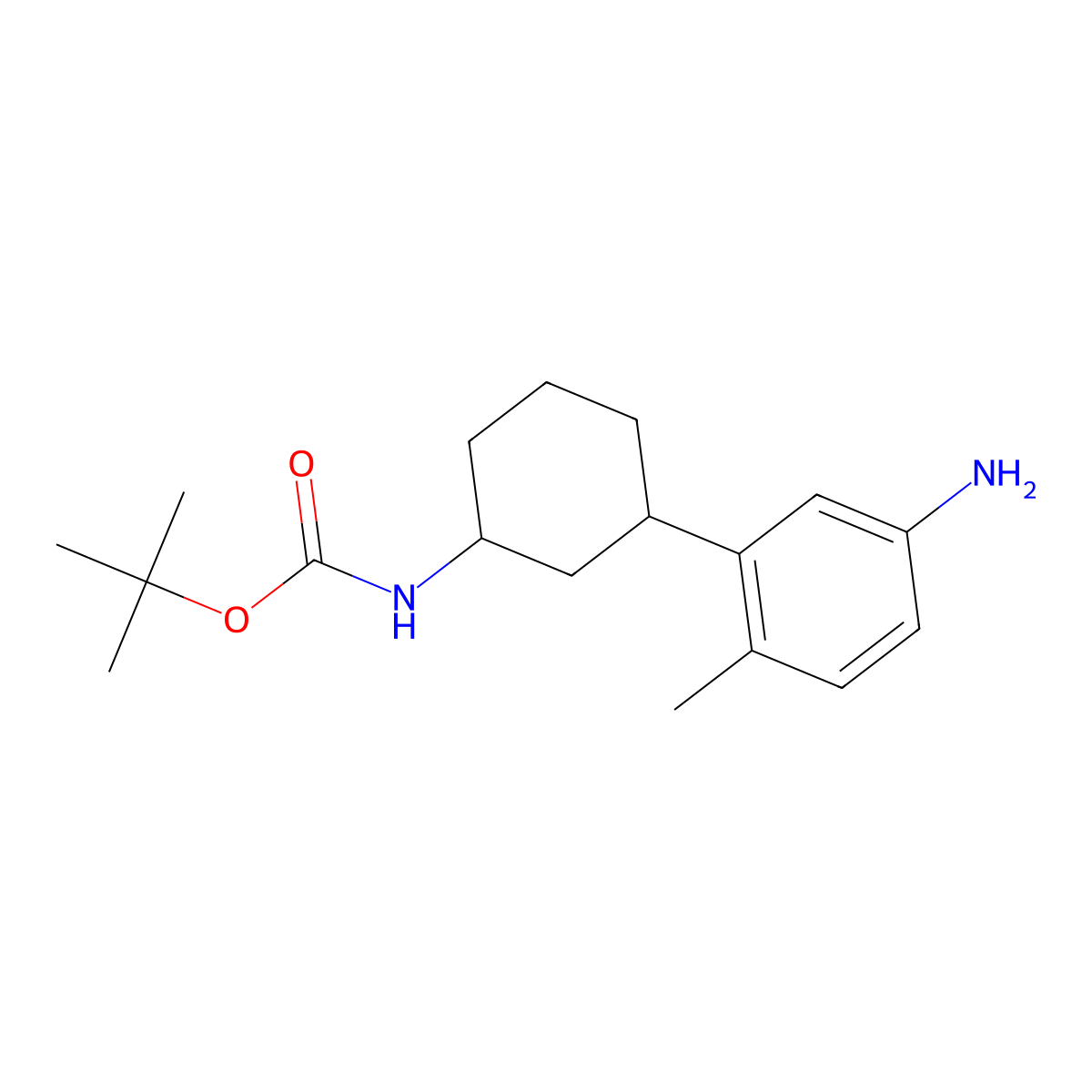 tert-Butyl N-[3-(5-amino-2-methylphenyl)cyclohexyl]carbamate molecular structure, CAS 2059998-92-2