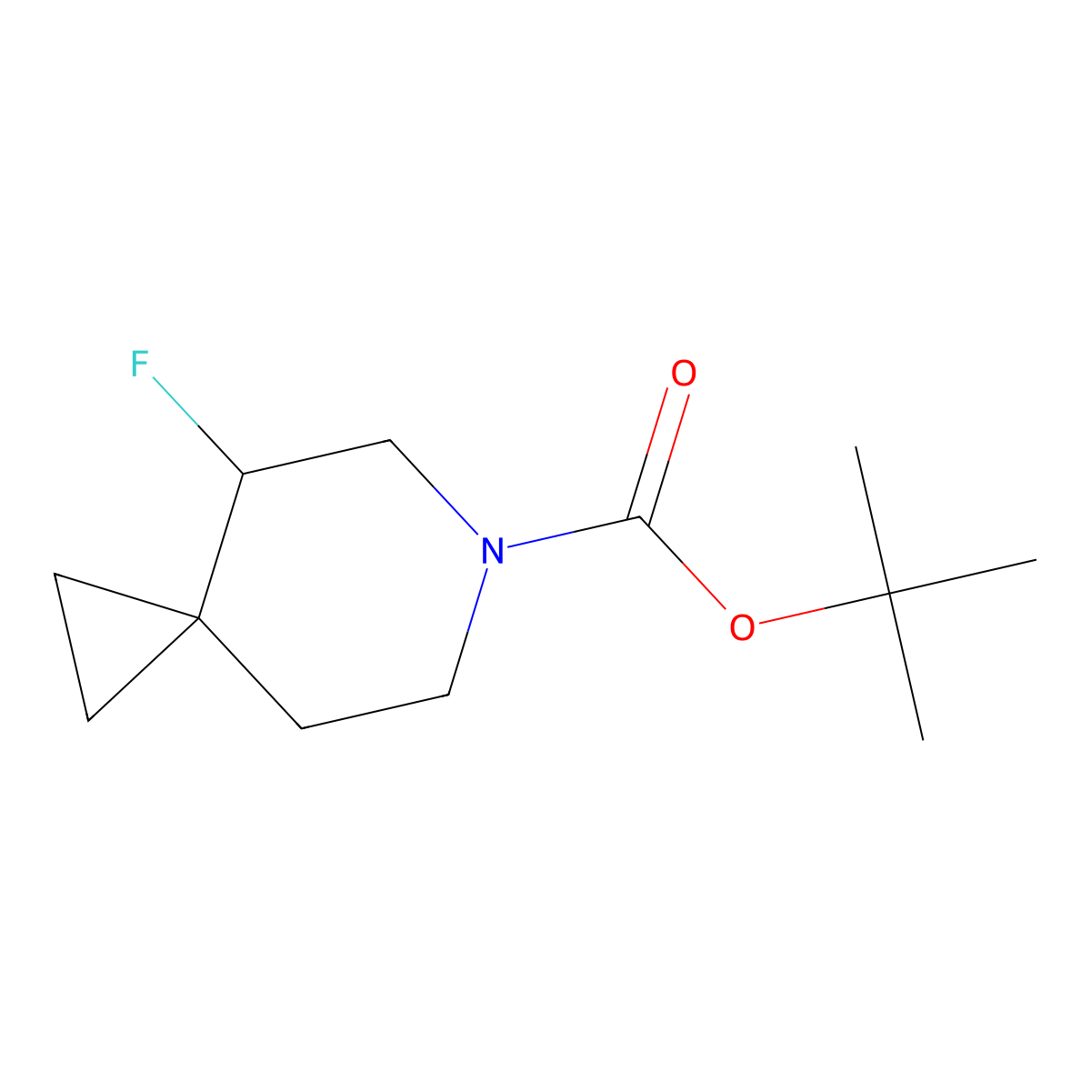 tert-Butyl 4-fluoro-6-azaspiro[2.5]octane-6-carboxylate molecular structure, CAS 2059998-93-3