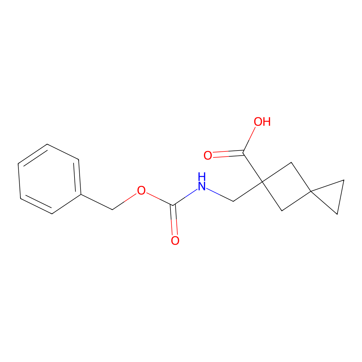 5-({[(Benzyloxy)carbonyl]amino}methyl)spiro[2.3]hexane-5-carboxylic acid molecular structure, CAS 2059998-95-5
