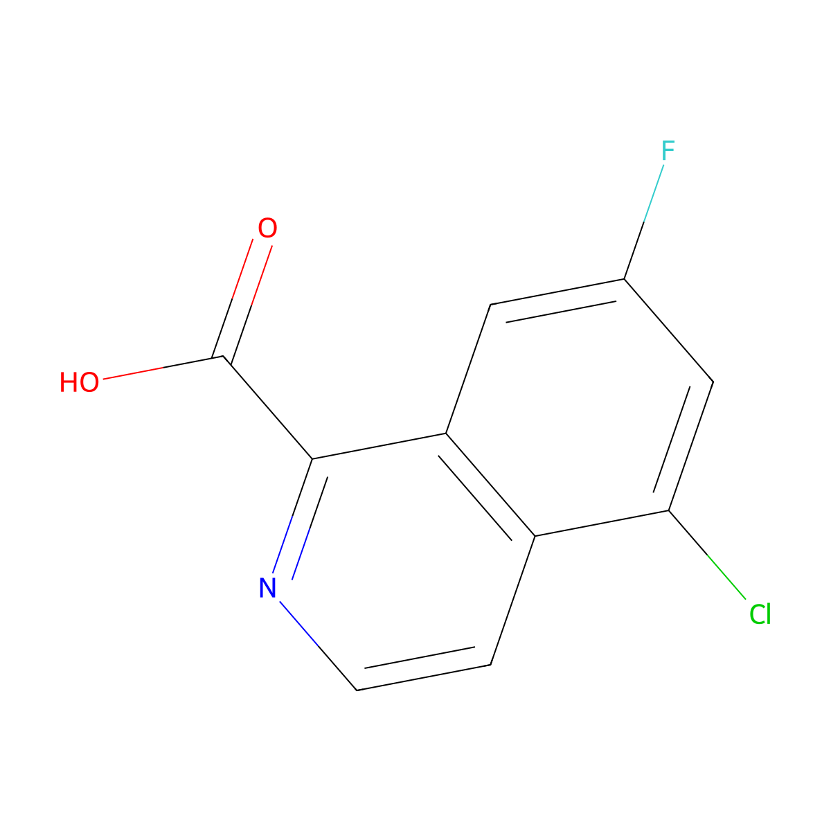 5-Chloro-7-fluoroisoquinoline-1-carboxylic acid molecular structure, CAS 2059999-06-1