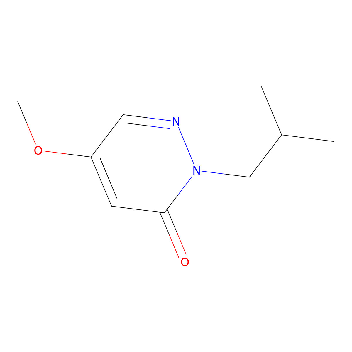 5-Methoxy-2-(2-methylpropyl)-2,3-dihydropyridazin-3-one molecular structure, CAS 2059999-12-9