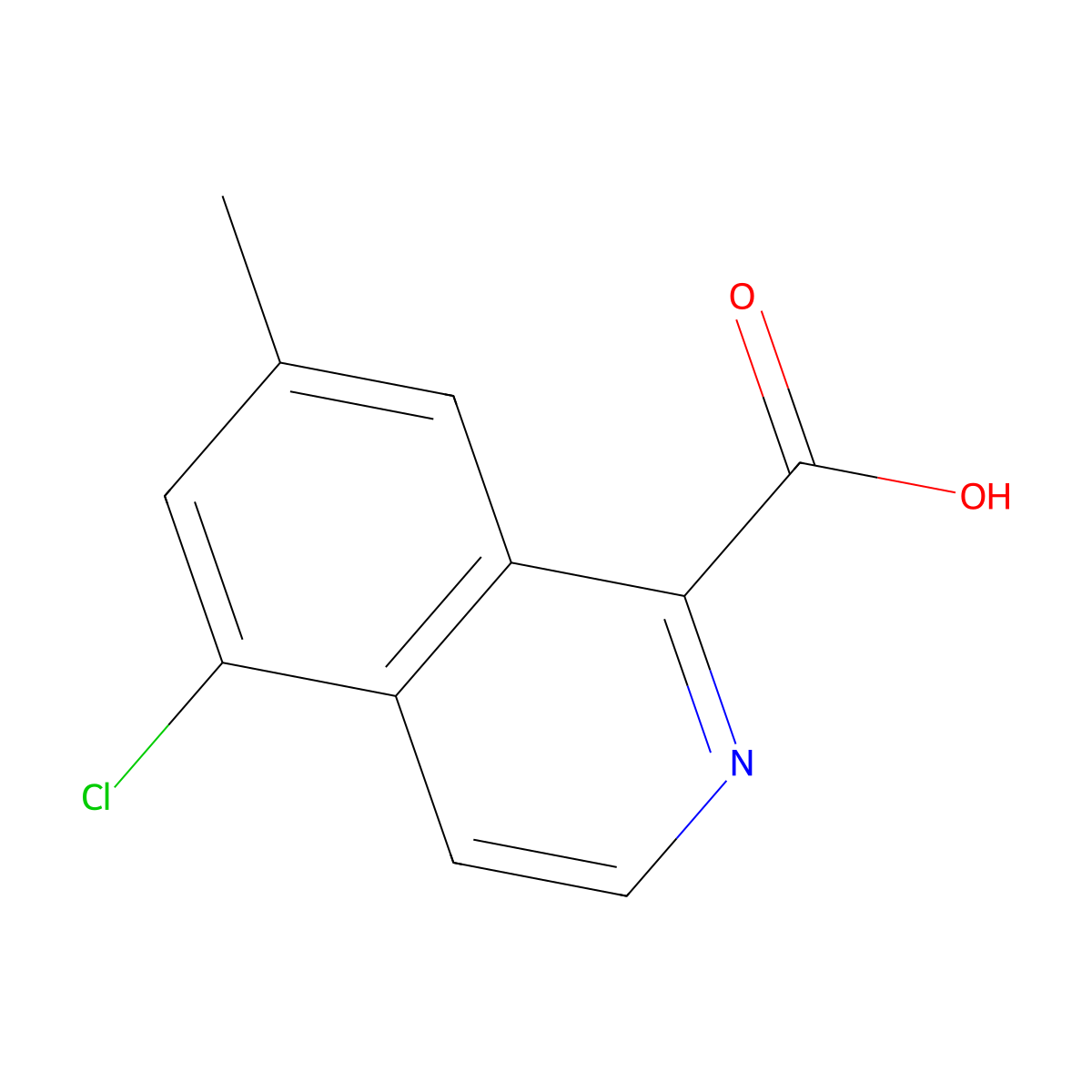5-Chloro-7-methylisoquinoline-1-carboxylic acid molecular structure, CAS 2059999-14-1