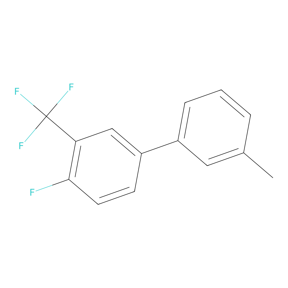 1-Fluoro-4-(3-methylphenyl)-2-(trifluoromethyl)benzene molecular structure, CAS 2059999-34-5