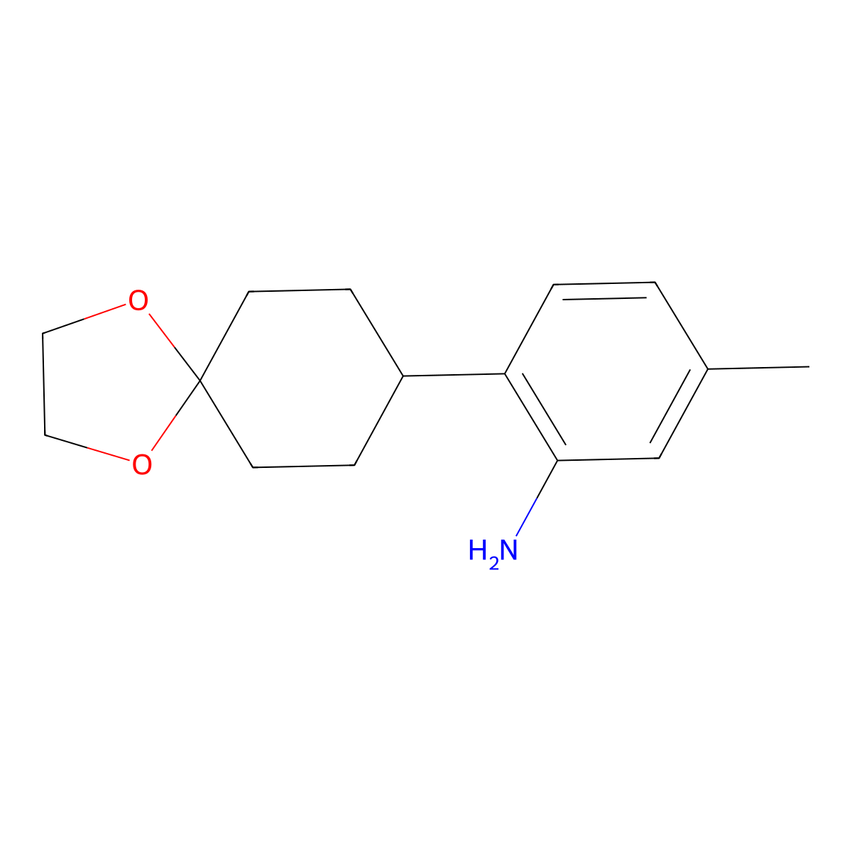 2-{1,4-Dioxaspiro[4.5]decan-8-yl}-5-methylaniline molecular structure, CAS 2059999-40-3