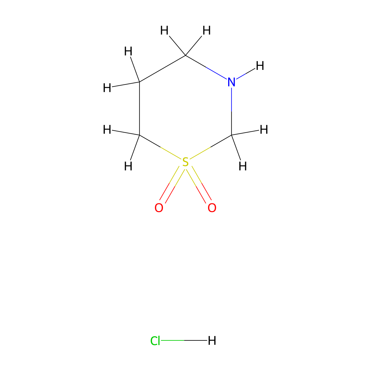 1Lambda6,3-thiazinane-1,1-dione hydrochloride molecular structure, CAS 2059999-55-0