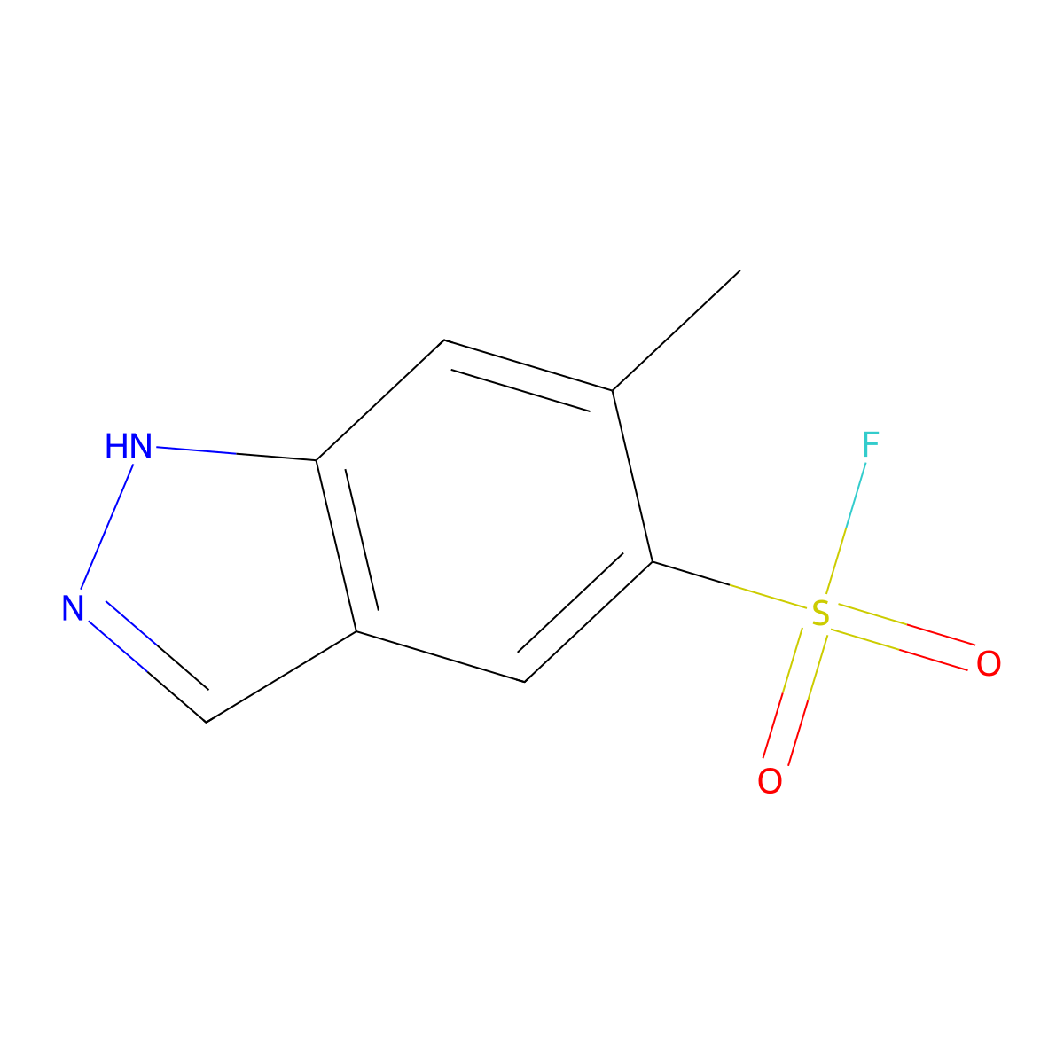 6-methyl-1H-indazole-5-sulfonyl fluoride molecular structure, CAS 2059999-59-4