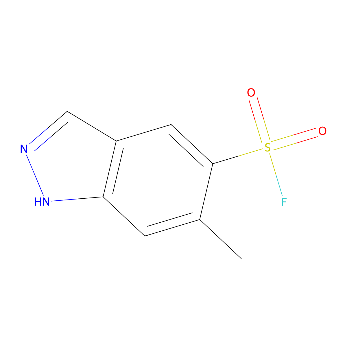 6-methyl-1H-indazole-5-sulfonyl fluoride molecular structure, CAS 2059999-59-4